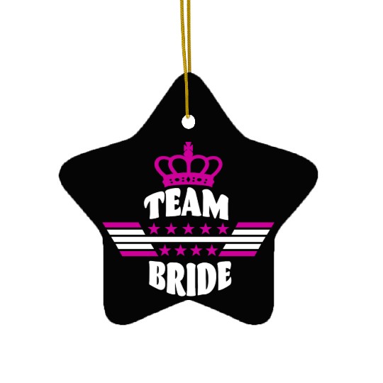 Team bride wedding hen party bachelorette Party Ceramic Ornaments