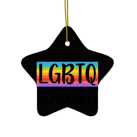 I Support LGBTQ Ceramic Ornaments Design | Pride Month