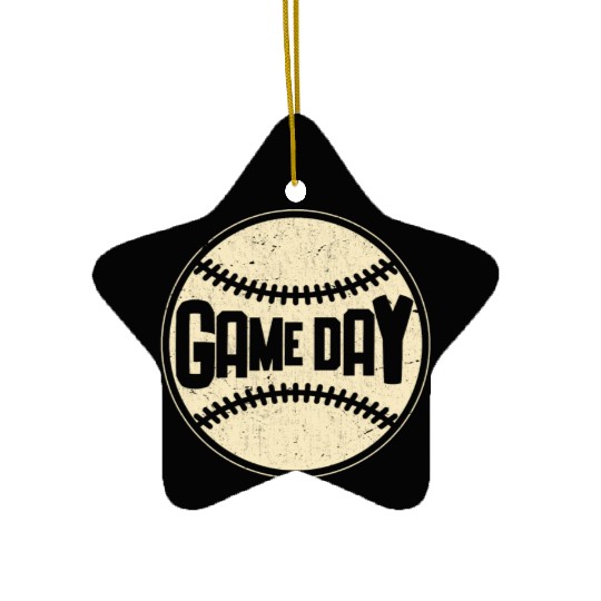 Baseball Game Day Sport Lover Ceramic Ornaments