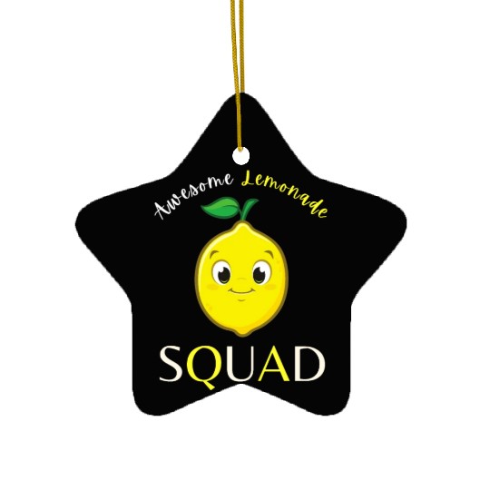 Awesome Lemonade Squad Lemon Lovers For Summer Ceramic Ornaments