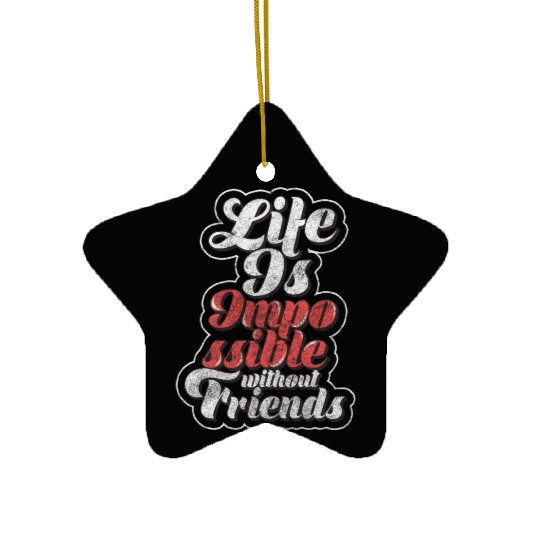 Friends Love Family Ceramic Ornaments