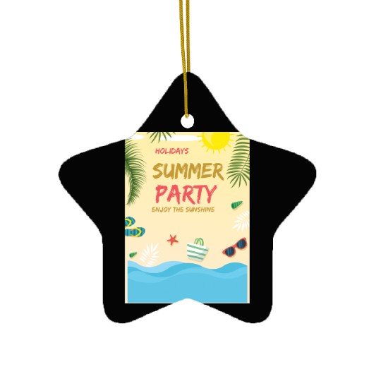Summer party Ceramic Ornaments