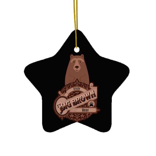 Grizzly bear Ceramic Ornaments