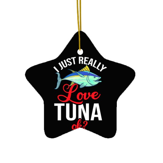 Red Tuna Fish Bluefin Fishing Salad Ceramic Ornaments