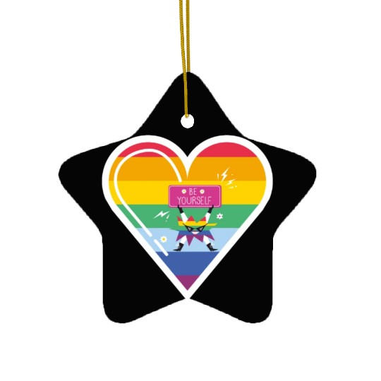 LGBT Pride be yourself Ceramic Ornaments