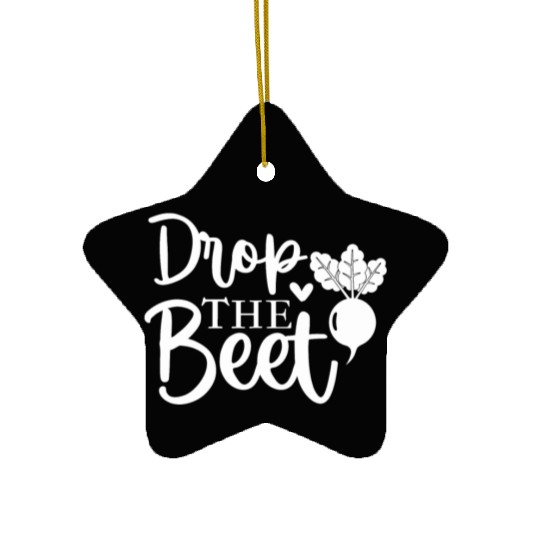 Drop The Beet Funny Food Design Ceramic Ornaments