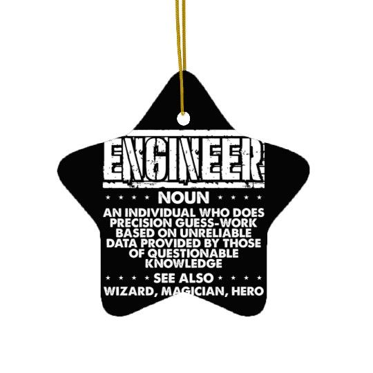 Engineer Gifts Precision Guesswork Wizard Ceramic Ornaments