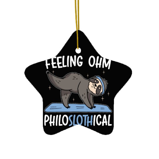 Feeling Philoslothical Fitness Yoga Meditate Sloth Ceramic Ornaments