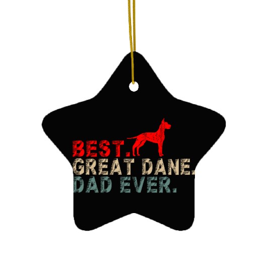 Best Great Dane Dog Dad Vintage Ceramic Ornaments
