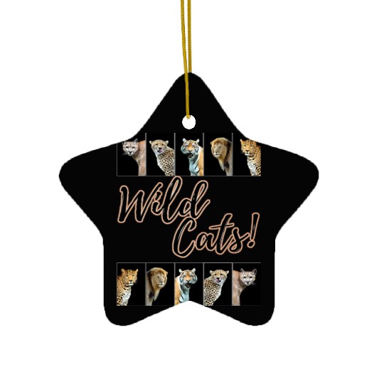 WILDCATS! | Lion, Leopard, Cheetah, Puma, Tiger Ceramic Ornaments