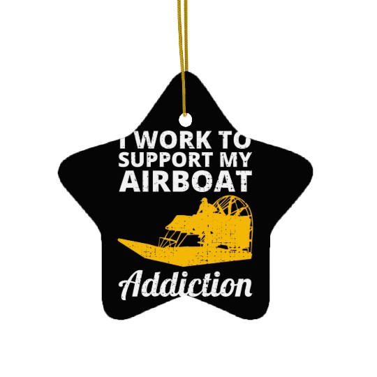 Airboat Fanboat Airboating Planeboat Swamp boat Ceramic Ornaments