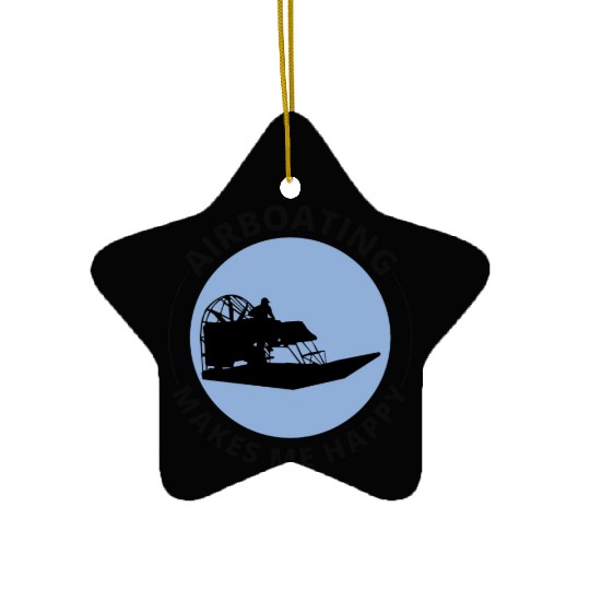 Airboat Fanboat Airboating Planeboat Swamp boat Ceramic Ornaments