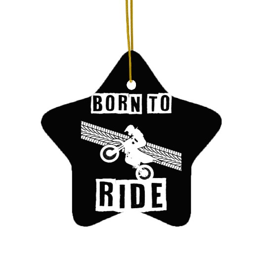 motorcycle riding Ceramic Ornaments summer badass born to ride