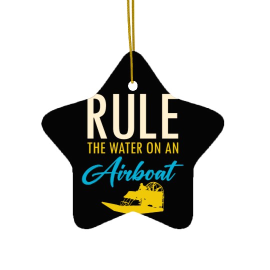 Airboat Fanboat Airboating Planeboat Swamp boat Ceramic Ornaments