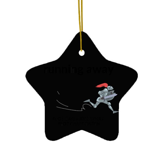 running away - LARP funny Ceramic Ornaments