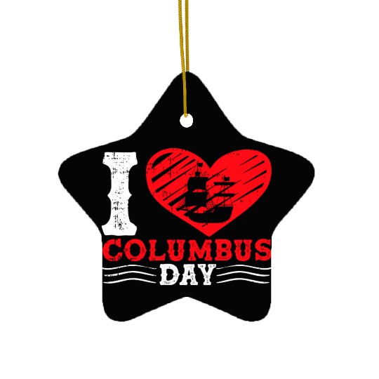 Columbus Day Italian Pride Ceramic Ornaments