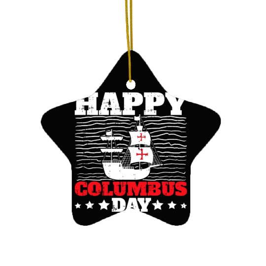Columbus Day Italian Pride Ceramic Ornaments