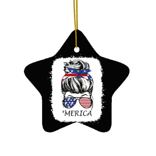 4th of July Merica Ceramic Ornaments USA American Pride