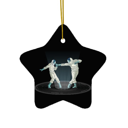 Dancing Astronauts Ceramic Ornaments