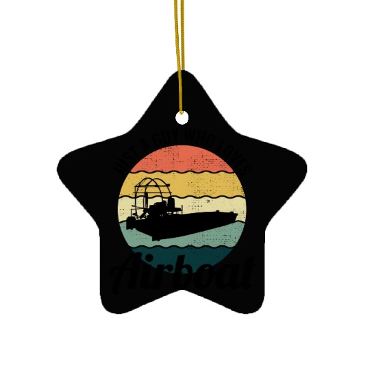 Airboat Fanboat Airboating Planeboat Swamp boat Ceramic Ornaments