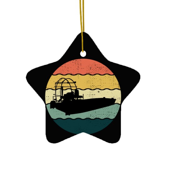 Airboat Fanboat Airboating Planeboat Swamp boat Ceramic Ornaments