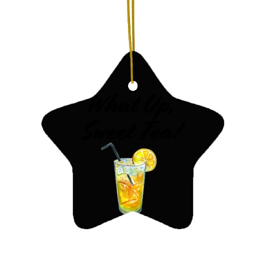 What up, Sweet Tea! Ceramic Ornaments