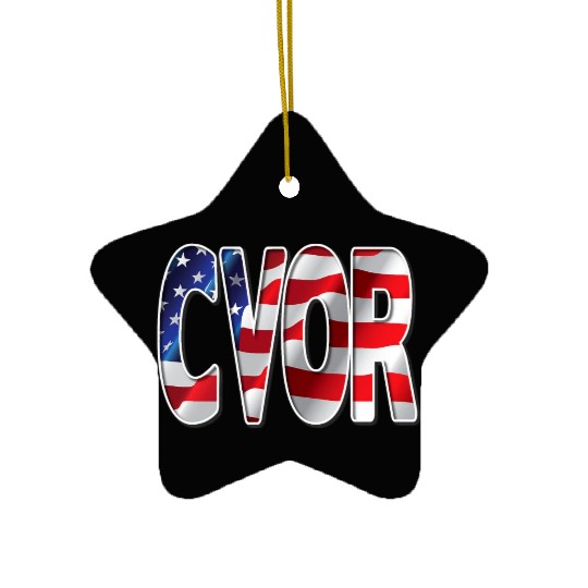 Nurses USA Flag Stars Stripes CVOR Ceramic Ornaments