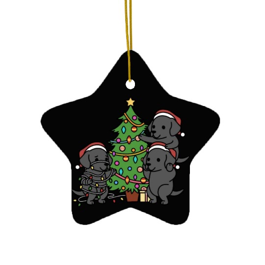 Great Dane Christmas Tree Ceramic Ornaments