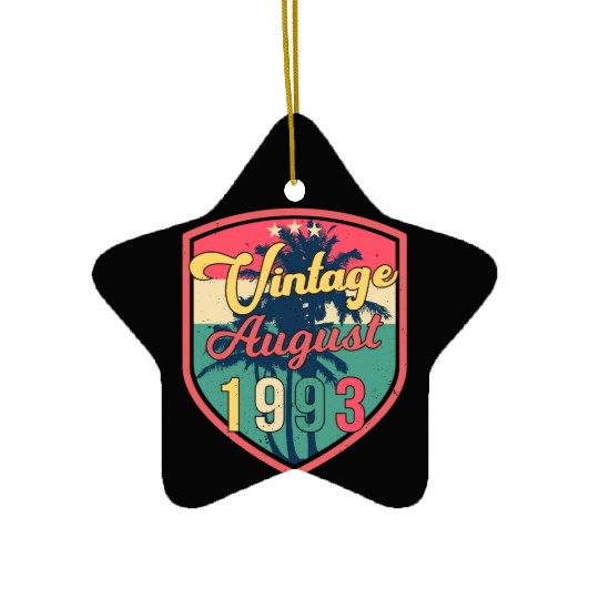 Birthday Greeting For August 1993 Ceramic Ornaments