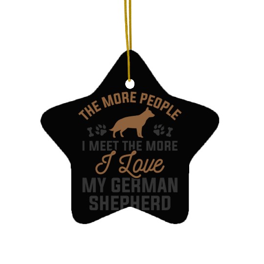 I Love My German Shepherd Ceramic Ornaments
