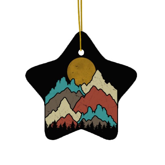 Mountains Landscape Outdoor Mountaineering Ceramic Ornaments