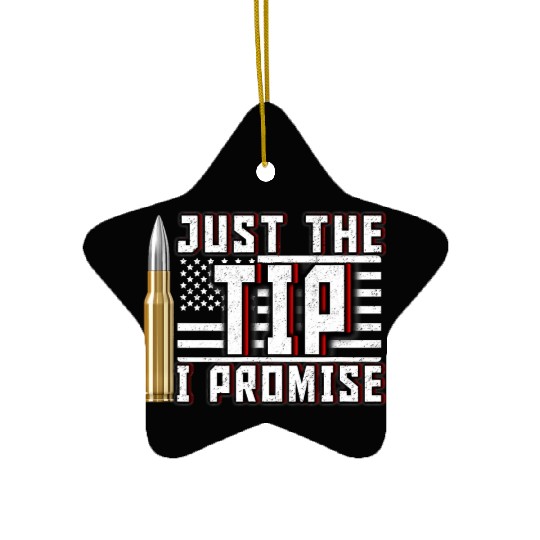 USA American Flag 4th July Bullet Stars Stripes Ceramic Ornaments