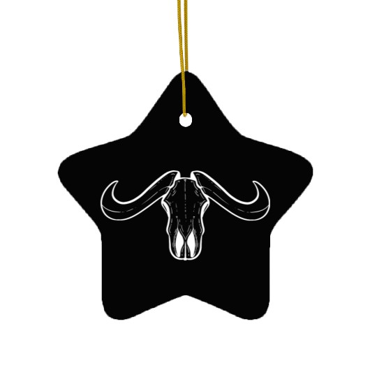 Buffalo Skull Vintage Collector Gift Ceramic Ornaments