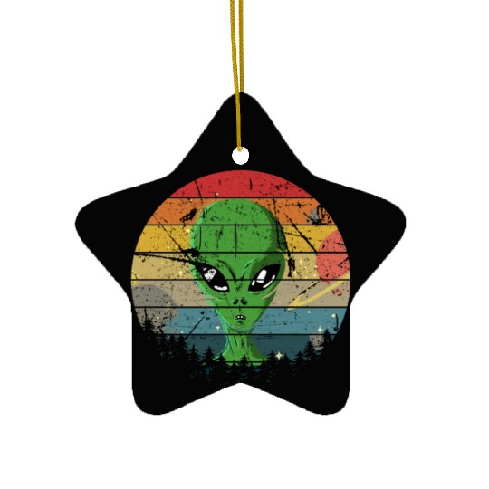 Alien Gift Extraterrestrial UFO AREA 51 Sci-fi Ceramic Ornaments