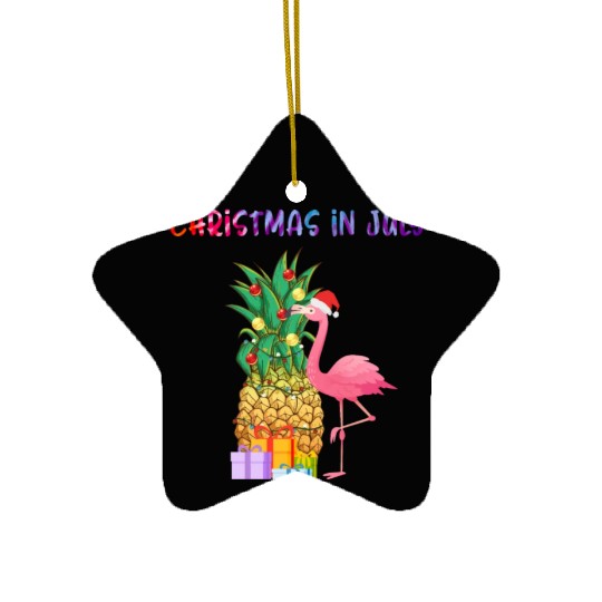 Christmas In July Pineapple Xmas Tree Lights Ceramic Ornaments