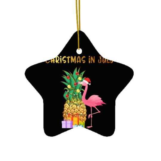 Christmas In July Pineapple Xmas Tree Lights Ceramic Ornaments
