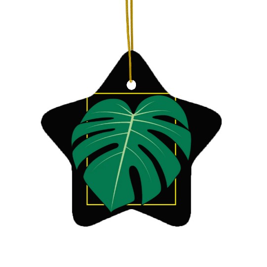 Tropical Leaves Ceramic Ornaments