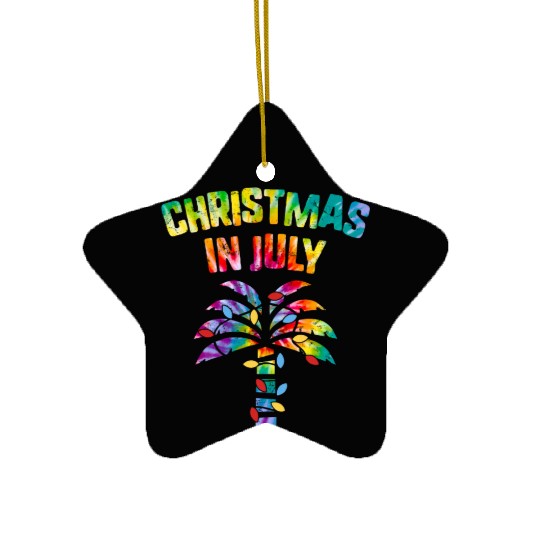 Christmas In July Beach Palm Xmas Tree Summer Ceramic Ornaments