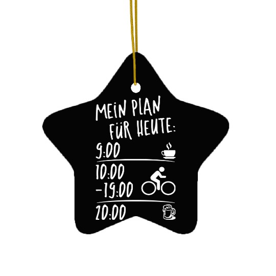 My Plan Cycling Ceramic Ornaments