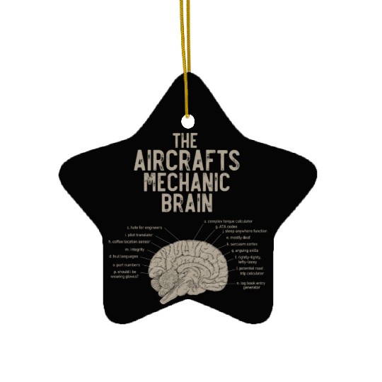 Aircraft Mechanics Brain Ceramic Ornaments