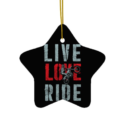 Biker Hard Rock Racing Motocross Ceramic Ornaments
