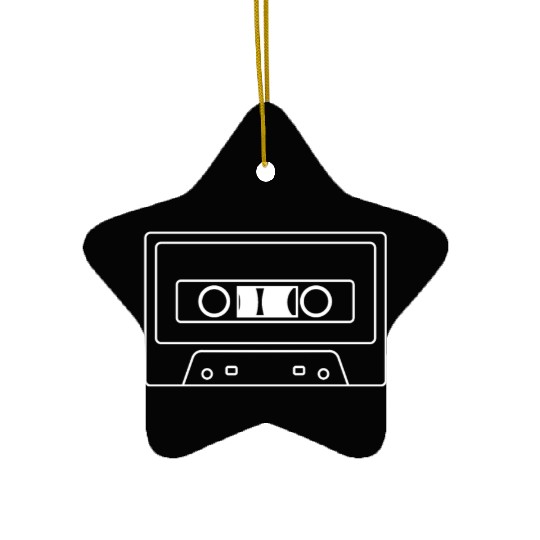 80s 90s Party Costume Vintage Cassette Tape Music Ceramic Ornaments