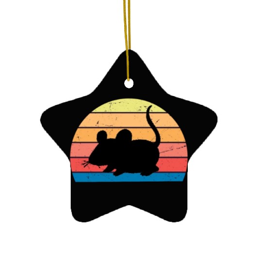 mouse retro vintage Ceramic Ornaments