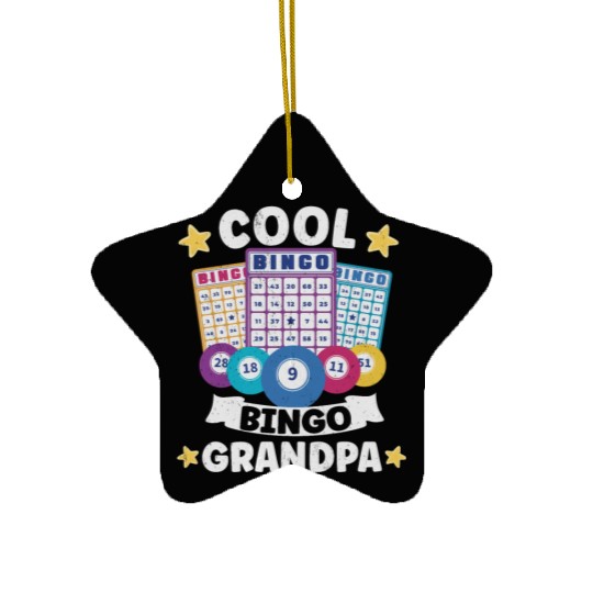 Bingo Card Game Grandma Bingo Player Bingo Cards Ceramic Ornaments