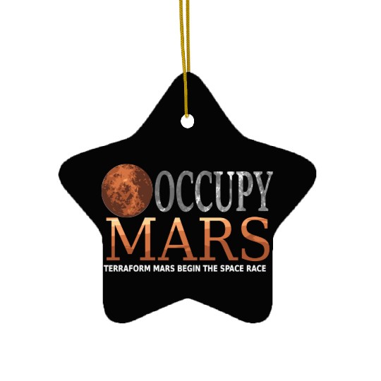Occupy Mars Terraforming Space Race Ceramic Ornaments