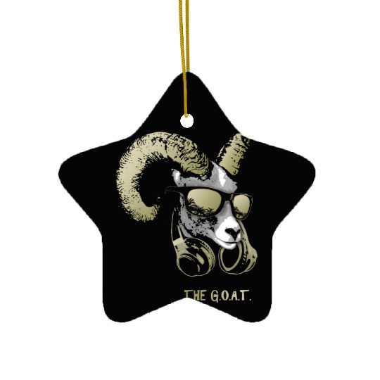 The Goat Bling Cool and Funny Music Animal with Ceramic Ornaments