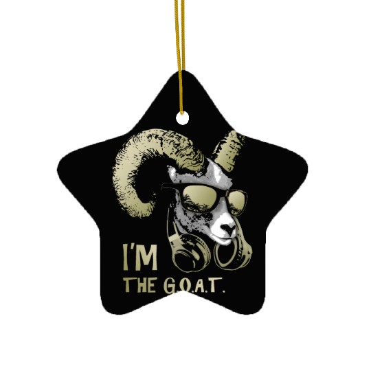 I'm The Goat Bling Cool and Funny Music Animal Ceramic Ornaments