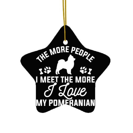 I Love My Pomeranian Ceramic Ornaments