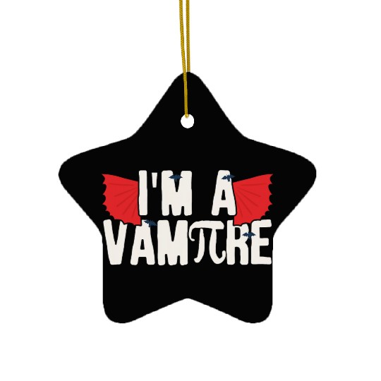 Pi Day I m A Vampire Math Teacher Student Gift Ceramic Ornaments