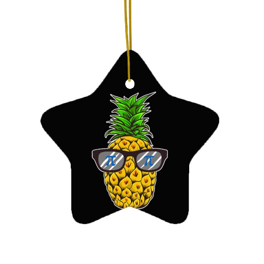 Pi Day Funny Pineapple Math Nerds Geeks Pi Symbol Ceramic Ornaments